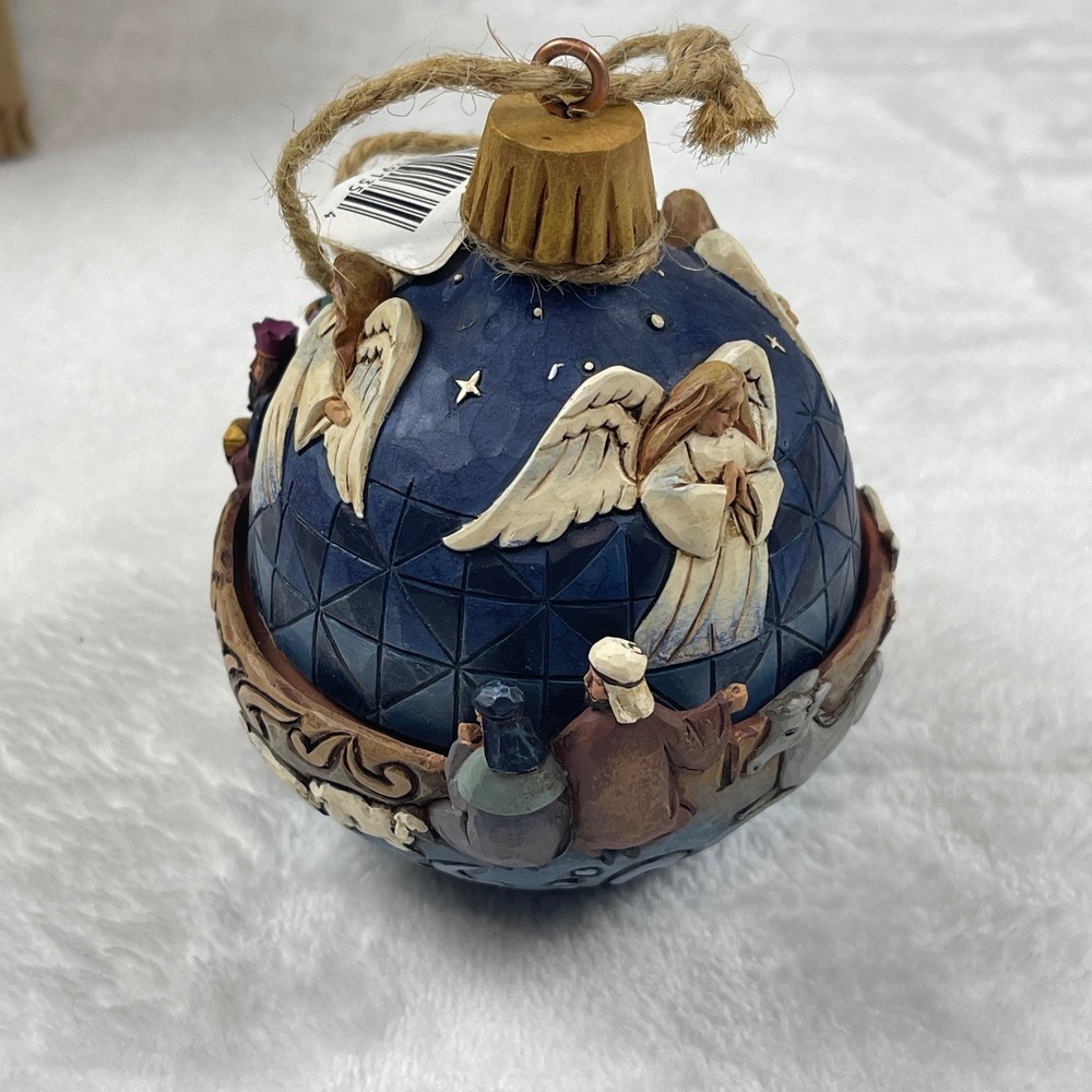 Jim Shore Heartwood Creek Nativity Musical Hanging Ornament Blue Angel Works